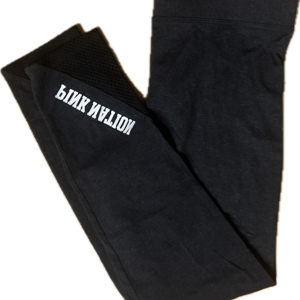 PINK Yoga Dark Gray Leggings Size Large